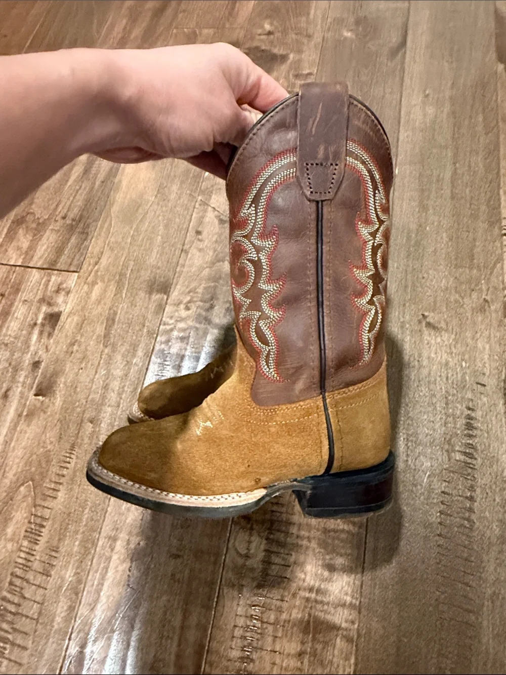 Like New Old West Kids Leather Western Boots